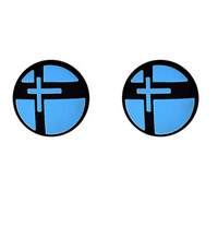 Quartered Circle Cross (Blue/Black)